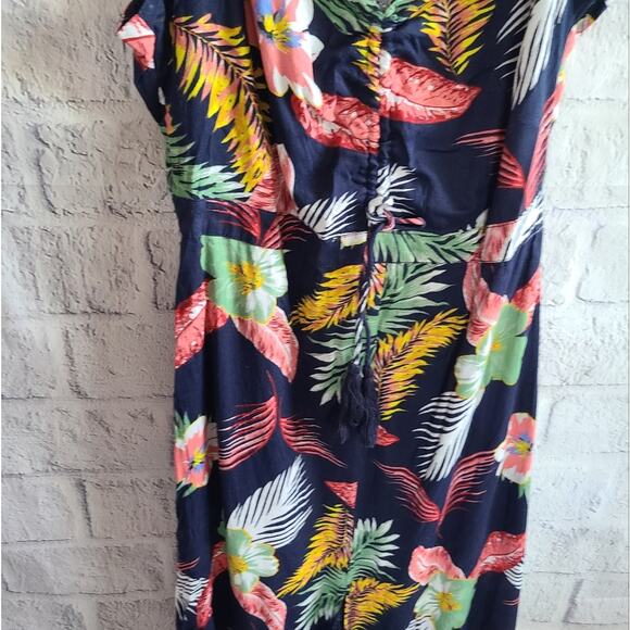 Sadie & Sage Floral Tropical Navy Blue Maxi Dress NWT Size Small - Picture 2 of 11